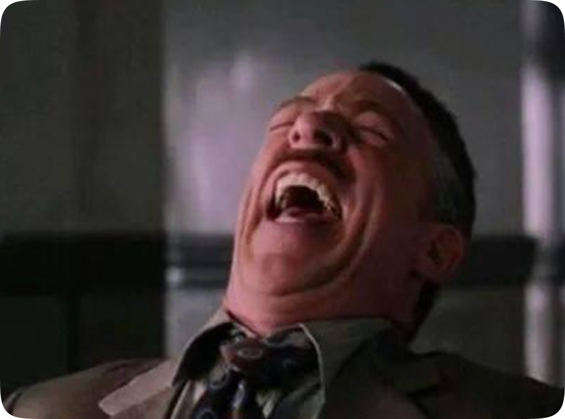 Laughing reaction